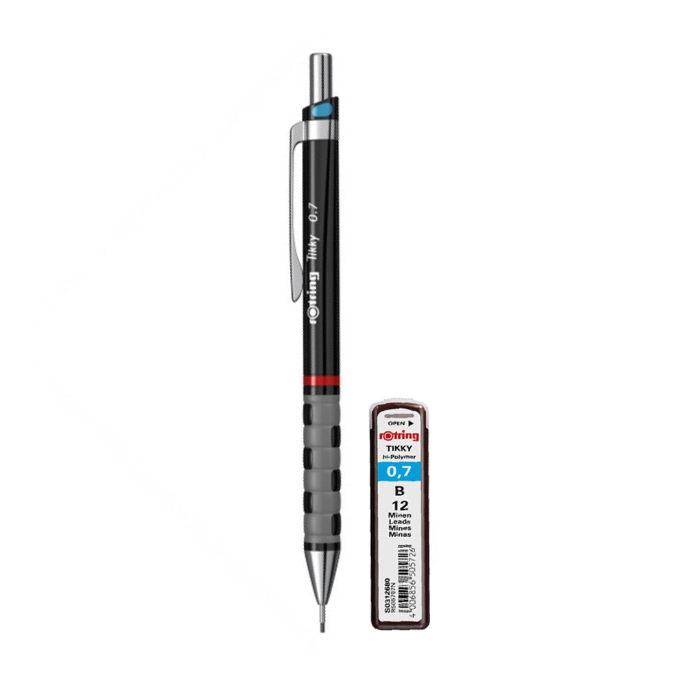 Set Rotring, creion mecanic Tikky III Original, 0.7 mm, diverse culori Set Rotring, creion mecanic Tikky III Original, 0.7 mm, diverse culori